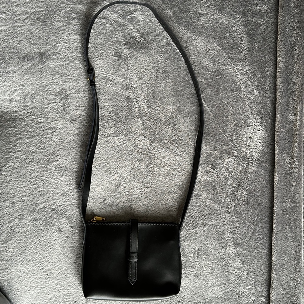 J. Crew Black Leather crossbody bag